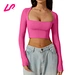 yoga crop top long sleeve